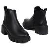 Black Women's Ankle Boots Autumn Winter 2025 Short Boot Shoes Red Block Low Heels Party Footwear Shoes Large Size Brand Designer