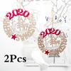 2pcs Round Elk Merry Christmas Decorations for Home Wooden Hollow Ornament Xmas Christmas Tree Hangi
