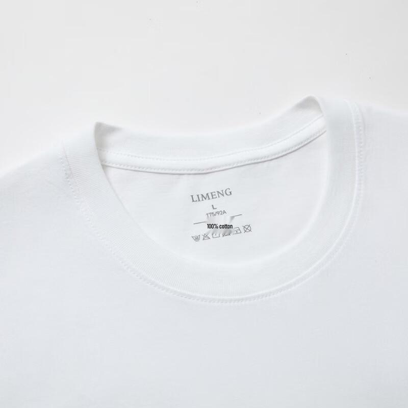 LIMENG Unisex Solid Cotton Round Neck T-Shirt
