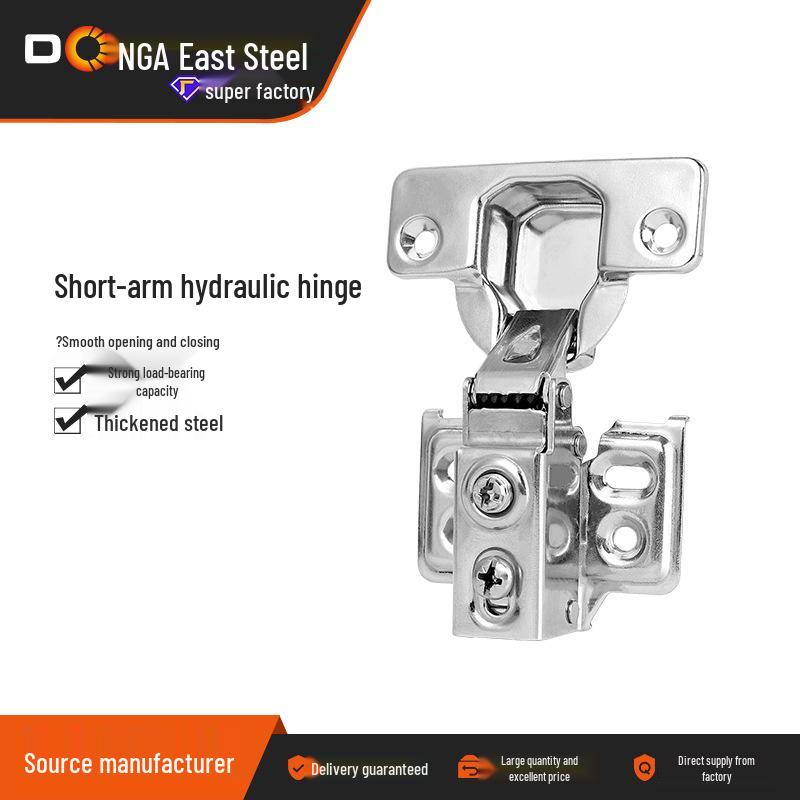 American Small Soft-Close Cabinet Hinge with Damping Buffer and Hydraulic Pipe Fitting