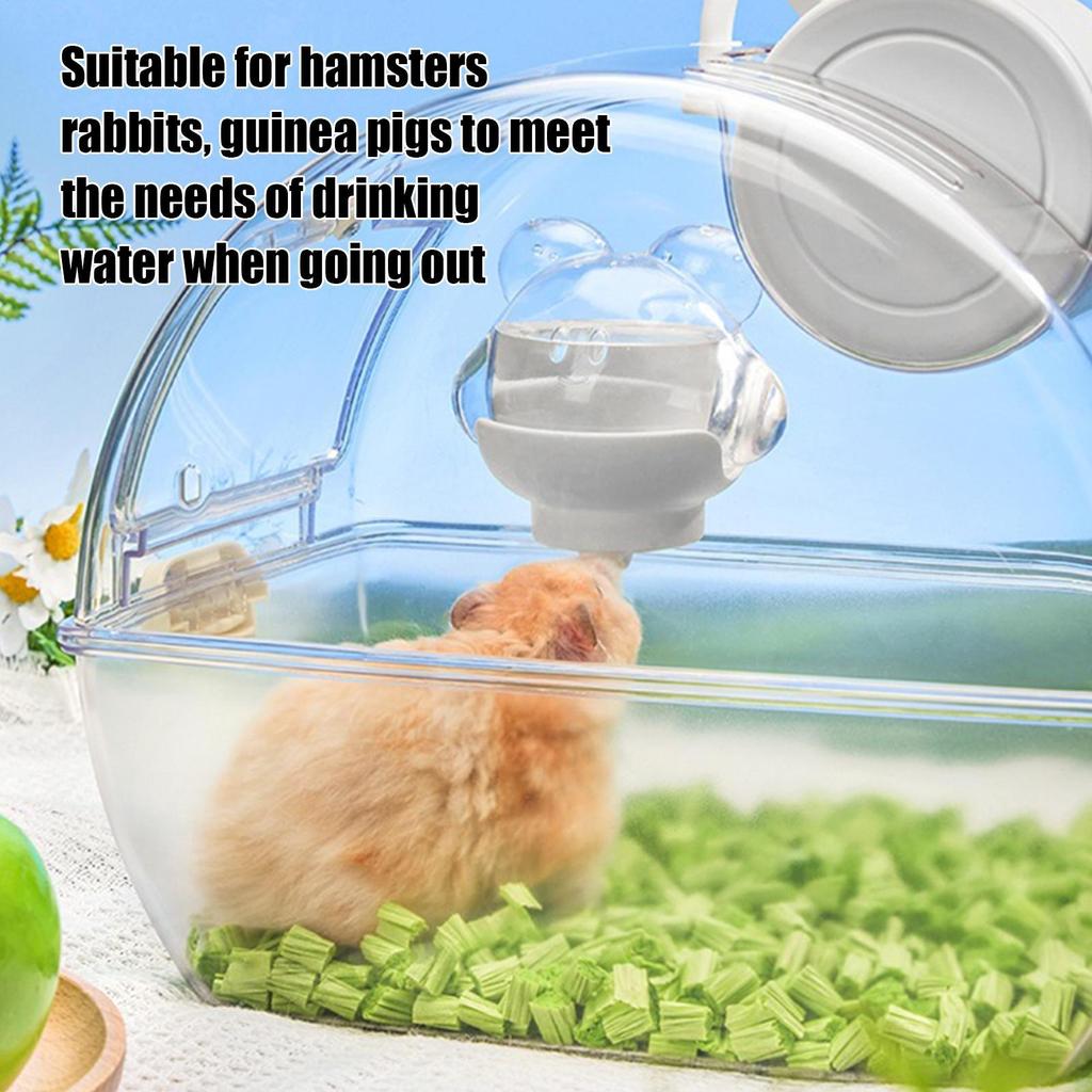 220ml Large Capacity Hamster Cage Magnetic Suction Small Pet Water Bottle Vacuum Leak Proof Cage Accessories For Small Hamsters
