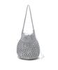 Athe Vanessabruno Silver Metal Knitting Shoulder Bag M Aaba6E811Sv