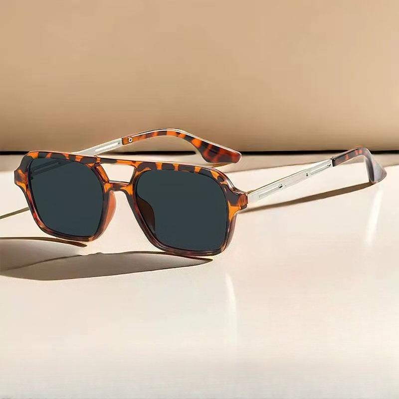 Occhiali da Sole Anti-ultravioletti alla Moda per Miopia per Donne Uomini Montature Rettangolari Retrò Occhiali Personalizzati per la Protezione degli Occhi 0 A -4.0