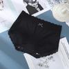 Ice Silk Cotton Lace Edge Girls' Underwear Breathable Mesh Antibacterial Thin Mid Waist Women's Triangle Panties