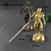 Antique Monkey King Sun WuKong Statue Gold Color Office Desk Decoration Figurines Miniature Brass Plated Car Ornament Home Decor