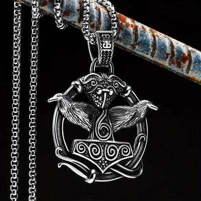 Vintage móda Viking Tribe Pánské náhrdelníky Retro přívěsek Řetízek Punk Rock pro přítele Mužské šperky Dárek