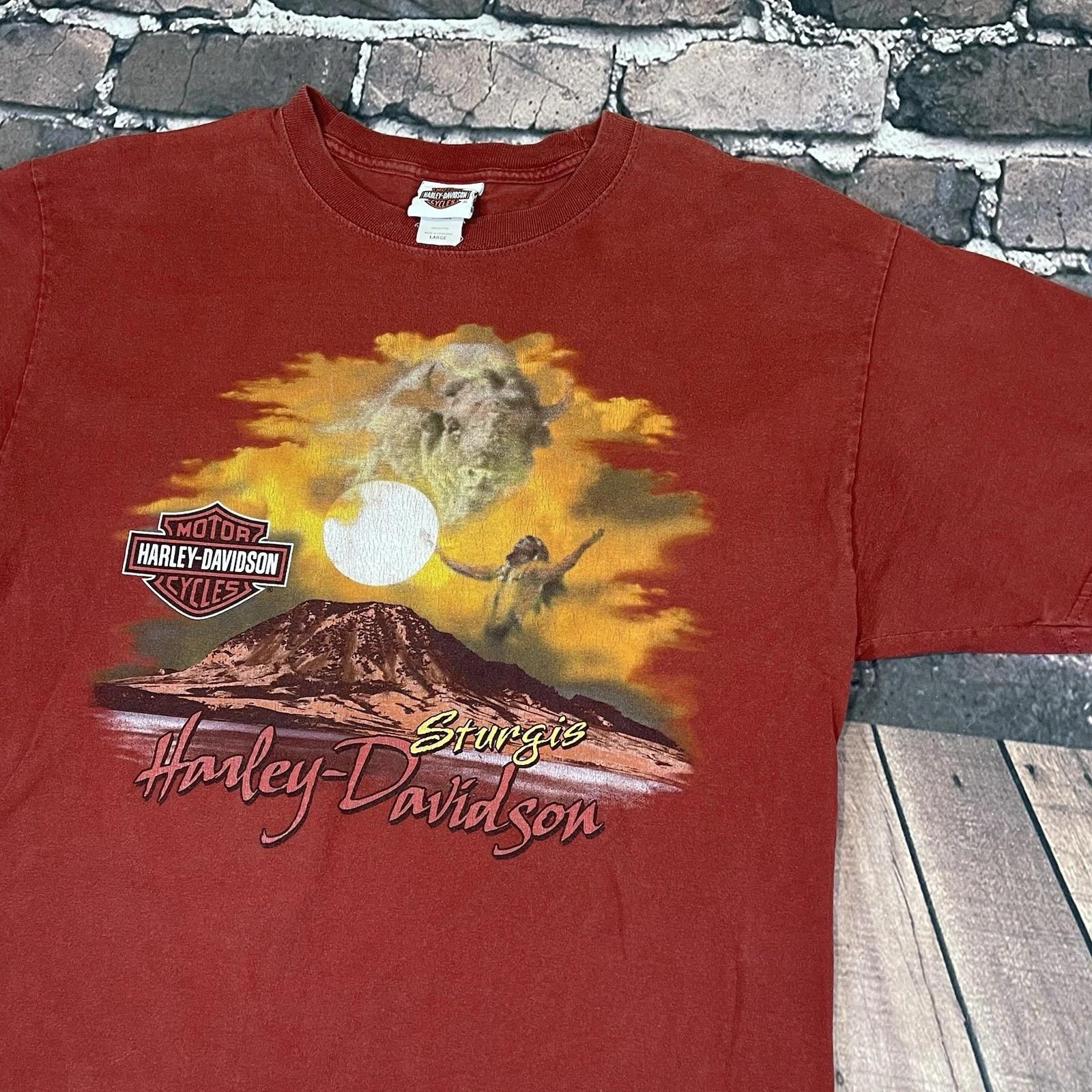 Harley Davidson T-Shirt Mens L Sturgis Rally Buffalo Biker Motorcycles 2016 3XL