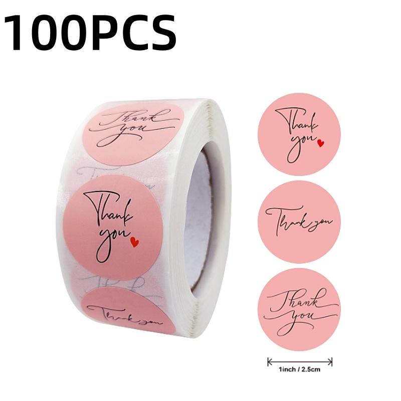 

100-500PCS Valentines Day Heart Sticker Thank you Candy Bag Seal Sticker Scrapbooking Valentines Gift Box Label Decoration