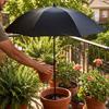 95cm Großer Pflanzenschirm Metallpfahl Pflanzensonnenschutz Faltbarer Sonnenschirm Außenbereich Garten