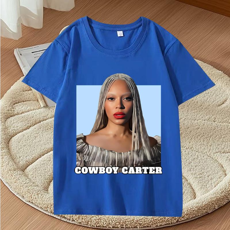 Beyonce Cowboy Carter Music Tour 2025 Merch T Shirt Unisex s Women Oversized Top 100 Cotton Short Sleeve Summer Print Unisex Tops