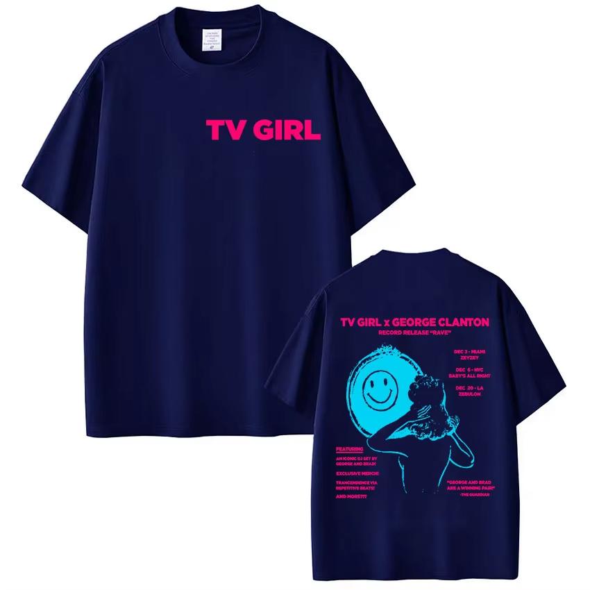 French Singer Tv Girl Series Tour 2026 Album TShirt Unisex Women Summer ONeck T Shirt Fashion High Quality Tees Streetwear