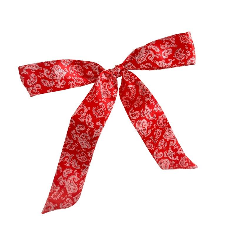 Long silk scarf new niche fashion versatile plaid leopard print neck scarf headscarf headband hair tie decorative belt