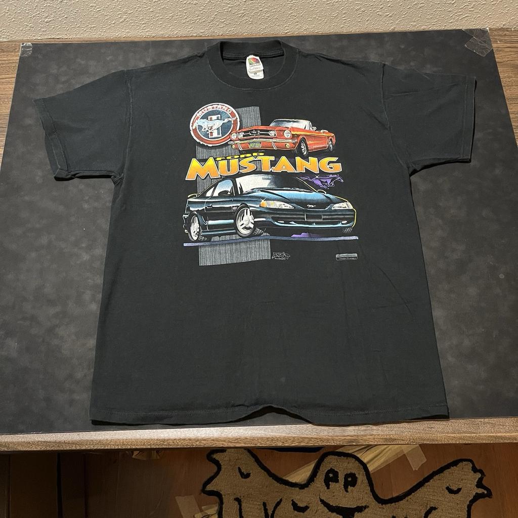 Vintage Ford Mustang Shirt Hot Rod Car Shelby Racing Black Auto Tee 1960s 1990s Unisex T-Shirt