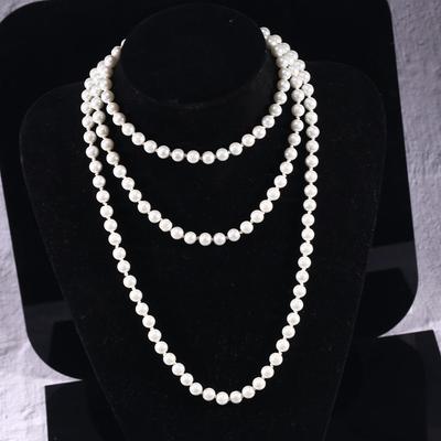 Imitation Pearl Neck Chain 1.5 Meters Long Multi-layer Pearl Sweater Chain Cheongsam Accessories Necklace Round Bead Chain Women