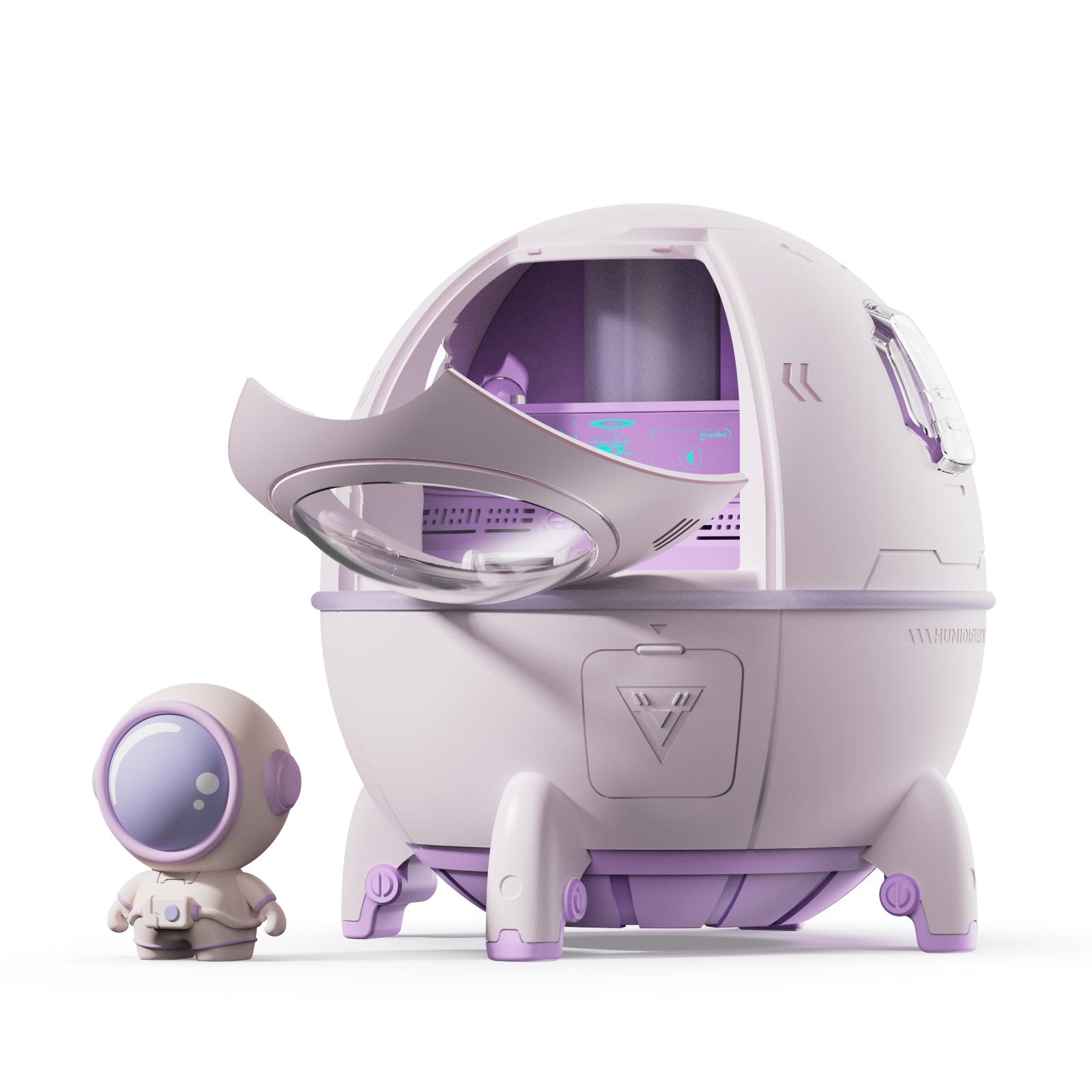 220ML Ruimtecapsule Luchtbevochtiger USB Ultrasone Koele Mist Aromatherapie Water Diffuser met LED-licht Astronaut Luchtbevochtiger Charging version