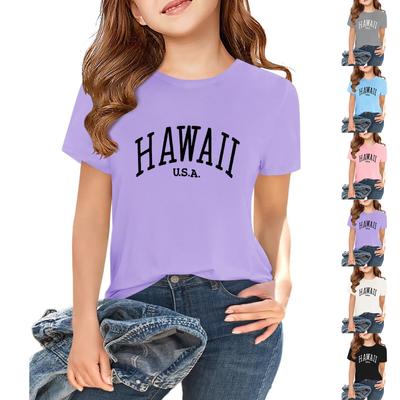 Summer Children's Top Boys And Girls Printed Short-sleeved T-shirt Base