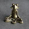 1pc Antique Meditation Zen Frog Statue Ornament Animal Sculpture Incense Burner Home Desk Decoration Tea Pet