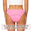 Seamless Cotton Menstrual Panties 4-Layer Leakproof Fast Absorption Teenager Macaron Period Panties Mid-Rise Incontinence Undies