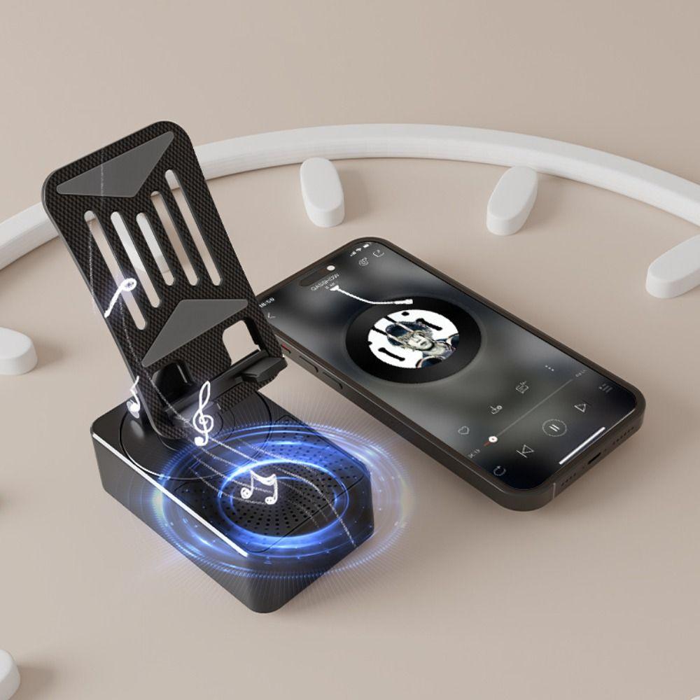 Foldable 3 In 1 Phone Bracket Non-slip Wireless Speaker Phone Holder  Watching TV Phone Support