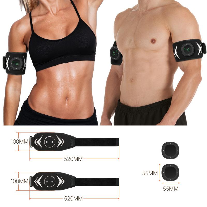 Abdominal Toning Belt Abs Trainer Waist Muscle Toner Abdominal Massager Home Workout Fitness Equipment USB Recharge