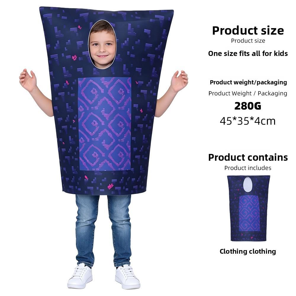 Minecraft Cosplay Costume For Kids Halloween Party Dress Up