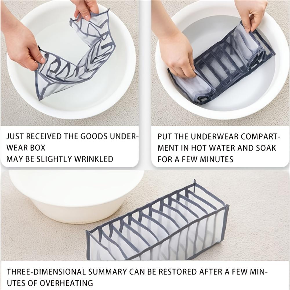 3pcs/set Sock Underwear Organizer Divider, Collapsible Closet Organizer for Storing Socks, Underwear