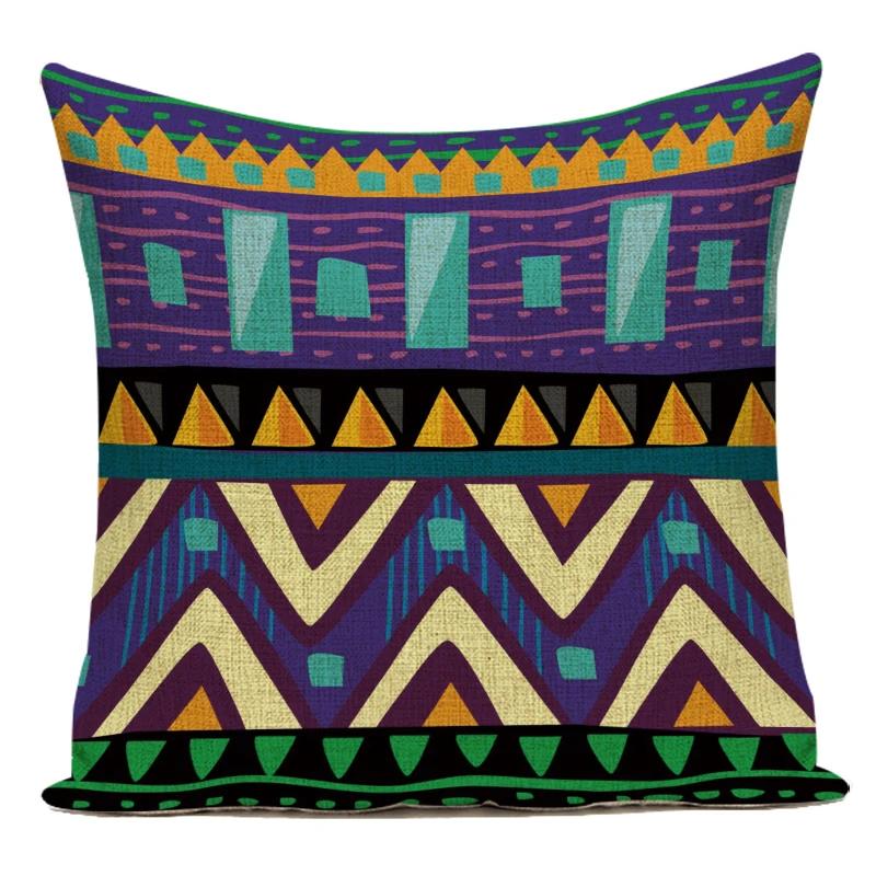 African Style Animal Elephant Geometric Polyester Pillow Covers Decorative Sofa Home Cushion Cover For Living Room Decoration