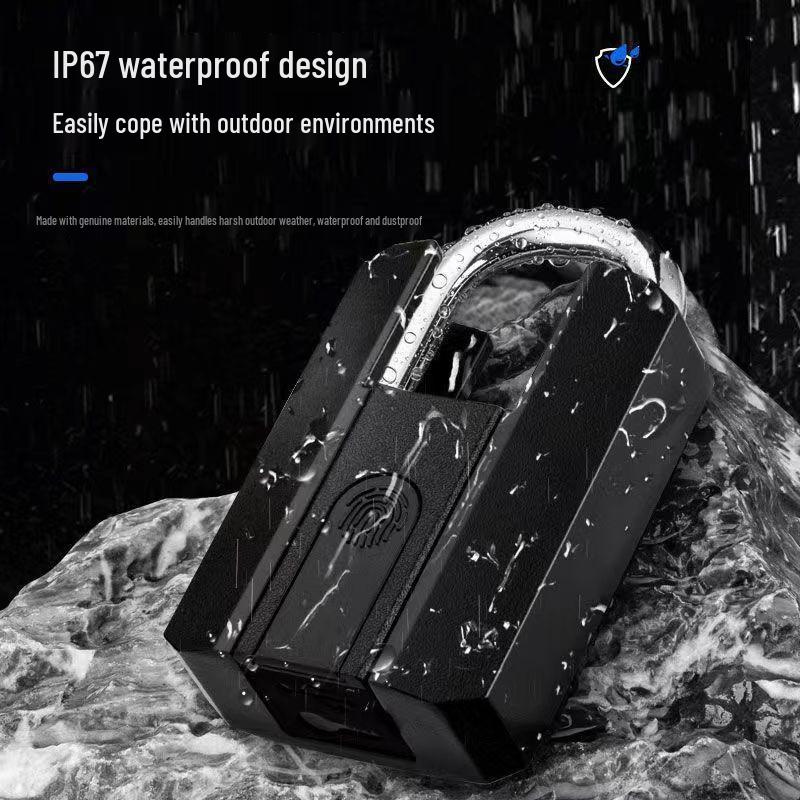 Großes wasserdichtes Bluetooth-Fingerabdruck-Vorhängeschloss für Gepäck, Schränke und Schubladen