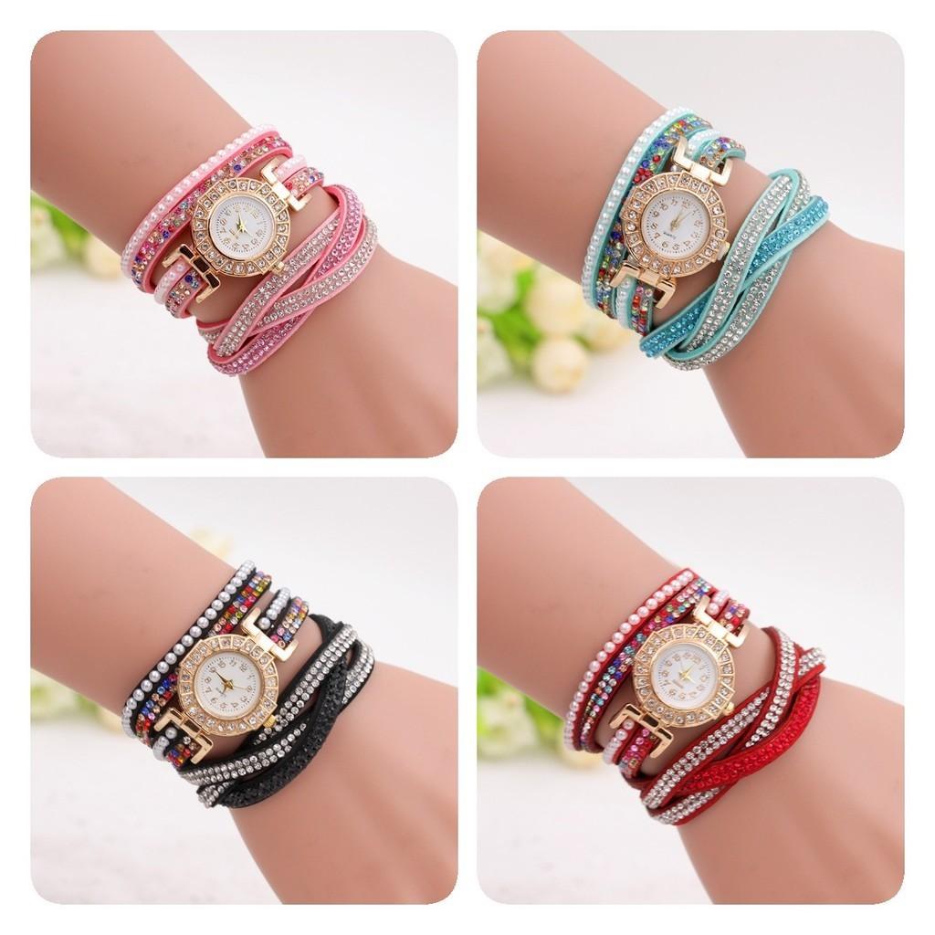 Stylish Women Stainless Steel Bling Rhinestone Bracelet Wristwatch Gift