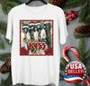 Kissmas Band Weihnachten Weißes Hemd Volle Größe S-5XL Weihnachtsgeschenk HL348