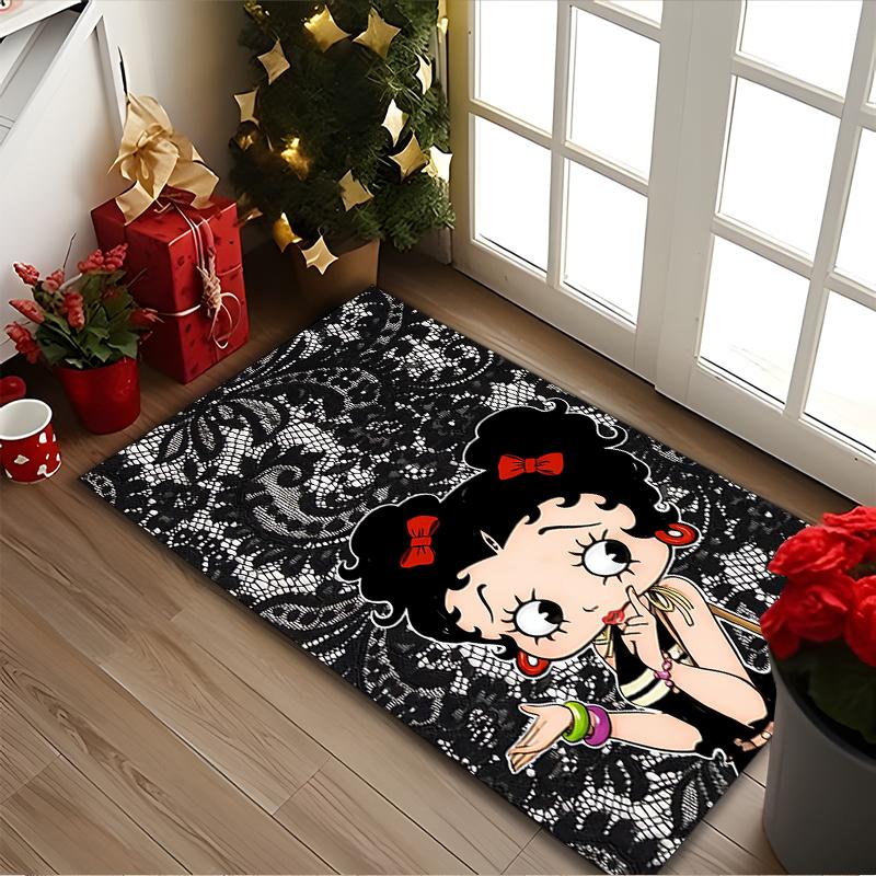 1pc Betty Boop Carpet for Room Floor Mat, Comfortable Office Chair Printed Area Rug, Beautiful Hotel Rug