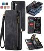 For Samsung Galaxy A17 Magnetic Wallet Case Compatible with Magnetic with RFID Blocking Zipper & Card Holder Strap Detachable