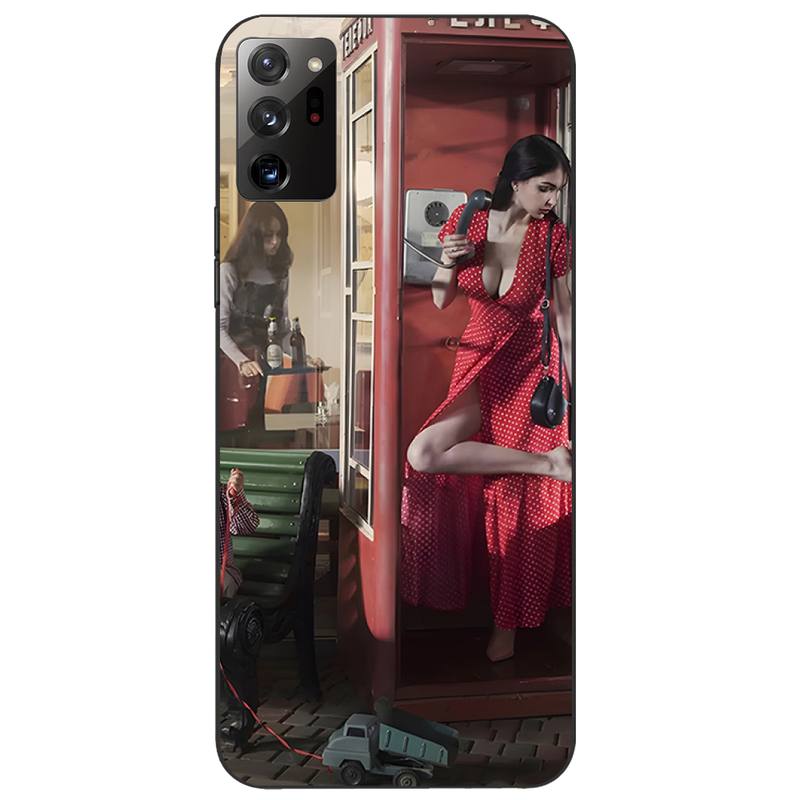 Krásné dívčí pouzdro na telefon na hrudi pro iPhone Samsung Galaxy Redmi Xiaomi Oppo OnePlus Note SA 7 8 9 10 11 12 13 14 20 21 22 23 53 54 Pro Max Ultra