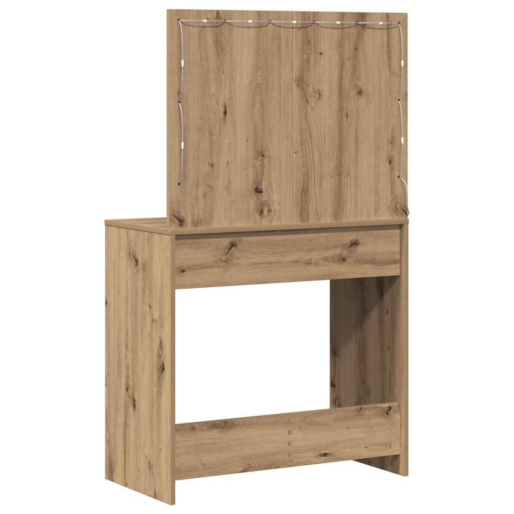 Dressing Table Artisan Oak 78.5 X 41 X 135 Cm Engineered Wood