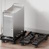 Adjustable Mobile CPU Stand Ventilated Mobile CPU Stand PC Floor Cart Rolling Computer Stand With 4 Caster Wheels