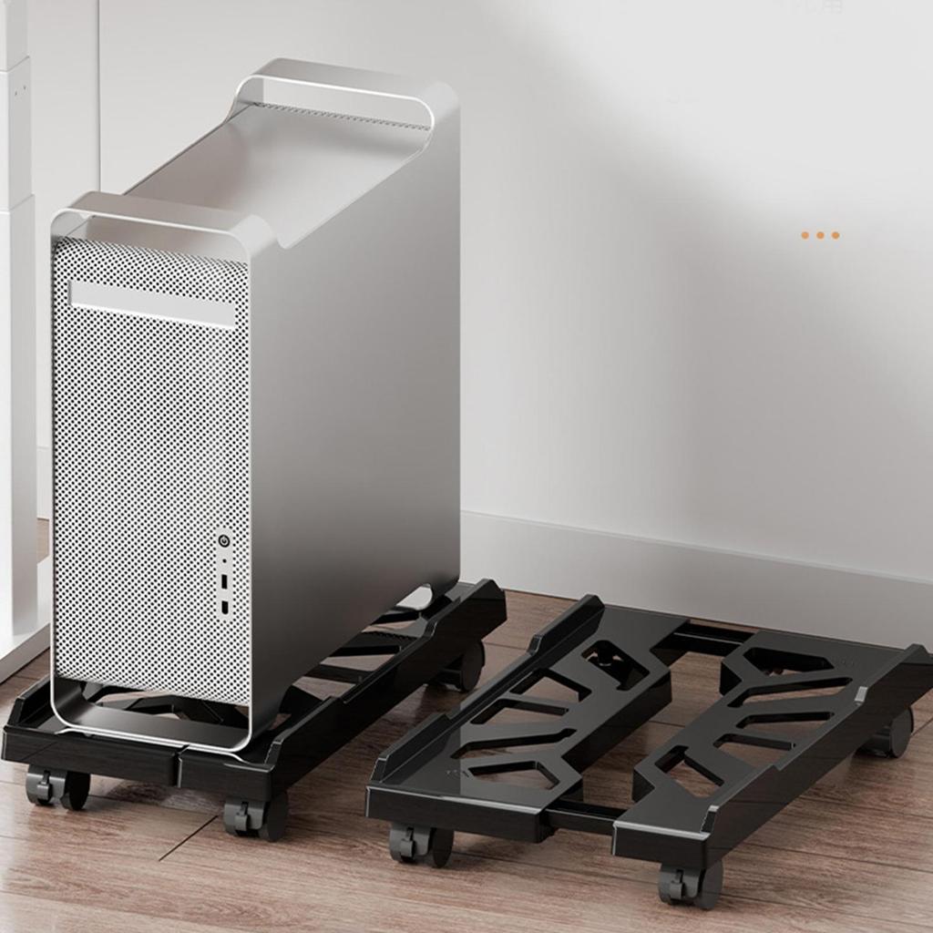 Adjustable Mobile CPU Stand Ventilated Mobile CPU Stand PC Floor Cart Rolling Computer Stand With 4 Caster Wheels