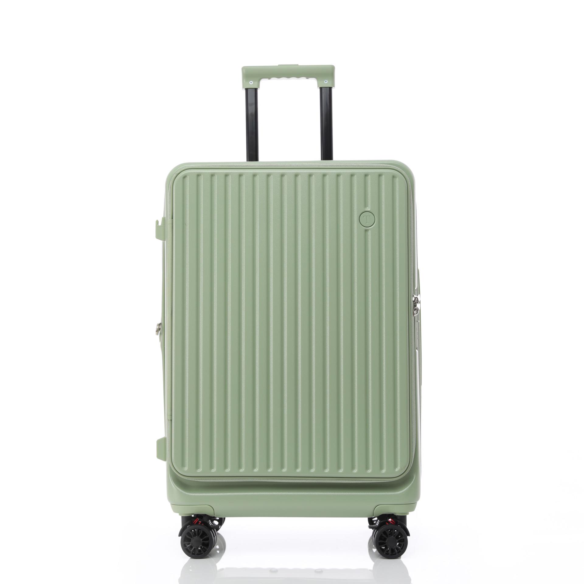 

Новый расширяемый 20-дюймовый чемодан-тележка ручной клади с большой вместимостью и передним открыванием, 2025 20-inch Carry-on