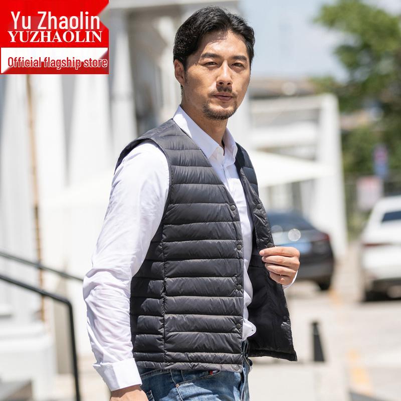 Men's 2025 Woodpecker Down Vest - Lightweight, Warm, Close-fitting Sleeveless Jacket for Middle-aged and Young.