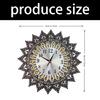 Multipurpose Quiet Movement European Wall Clock Metal Frame Geometric Heart Design Battery Operated For Home Decors Gift
