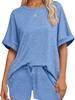 Sommer Bestseller Lässiges Set Übergroßes Kurzarm-T-Shirt Shorts mit Kordelzug Lässiges Sport-Outfit