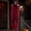 Halloween Hanging Red Skeleton Decoration Prop for Scary Party Scene Setup