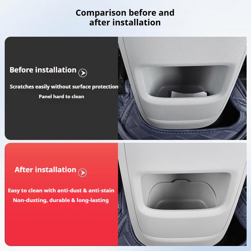 For Leapmotor B03X A10 Car Storage Box Behind Armrest Box Creative Silicone Cup Holder Automotive Interior Modify Accessories