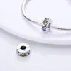 Nové přívěšky Bezpečnostní řetízek 925 Sterling Silver CZ Pave Charms FitNová spona na náramek DIY luxusní šperkový dárek