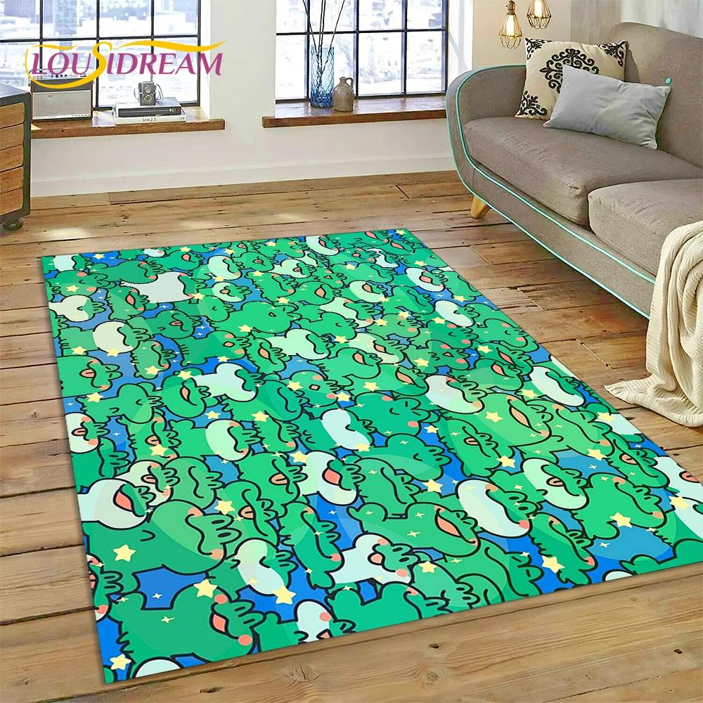 Niedlicher 3D-Cartoon-Teppich mit Animal Crossing New Horizons für Wohnzimmer, Schlafzimmer, Heimdekoration, rutschfeste Dekoration für Sofa, Kindergeschenk