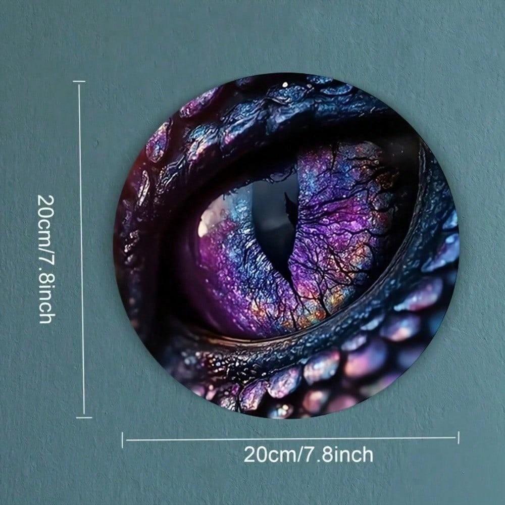 

Vintage Dragon Eye Metal Wall Art 8x8 Rustic Aluminum Sign Decor разноцветный