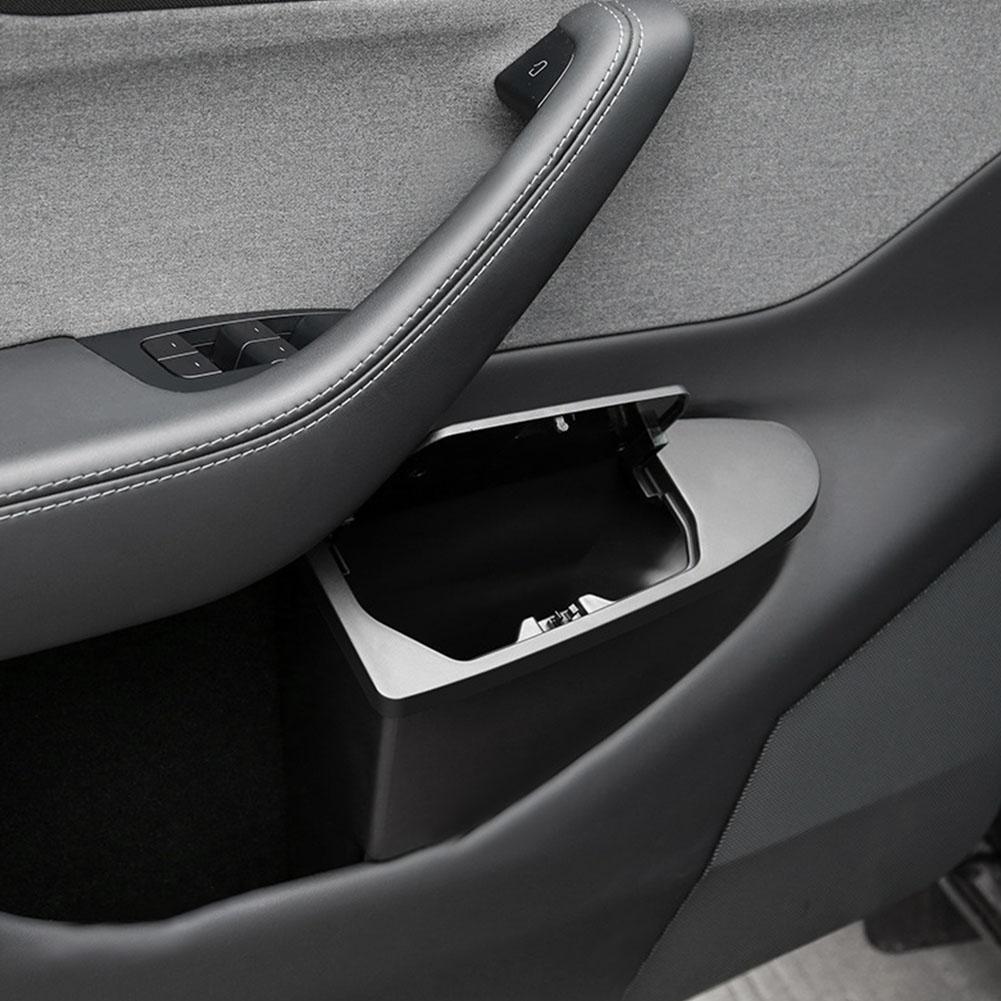 Front Door Trash Can For Tesla Model Y Juniper NEW 2025 Rear Central Control Garbage Bin Waterproof Storage Box Car Accessories