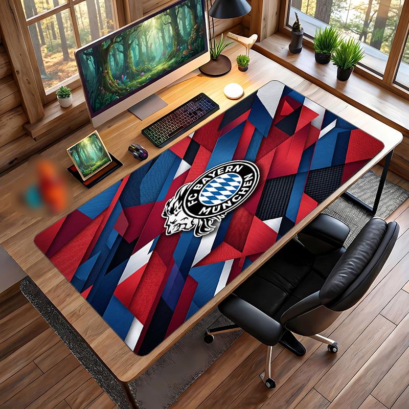 Tappetino per Mouse Grande Stampato Bayern Monaco, Tappetino Morbido in Gomma Antiscivolo per Scrivania da Gioco per Ufficio Laptop Computer Decorazione