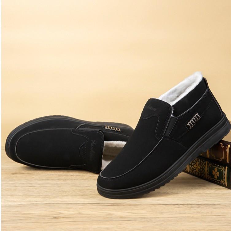 Winter velvet Beijing cloth shoes warm thickened medium non-slip cotton shoes thick-soled snow boots