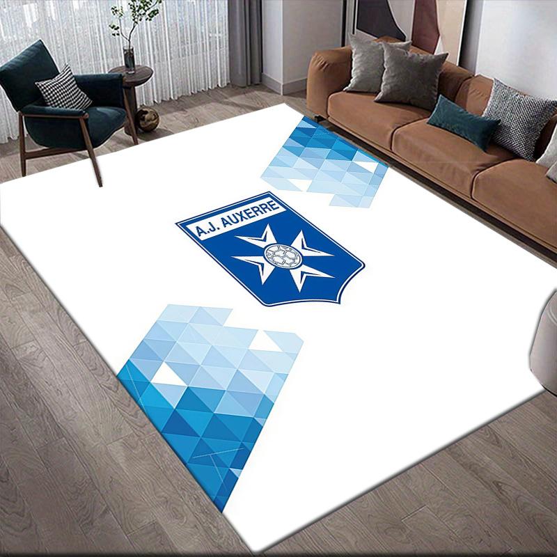 AJ Auxerre Flannel Pattern Square Carpet,Area Rug,Carpet Rug for Living Room Bedroom Sofa Playroom Decor,Non-slip Floor Mat