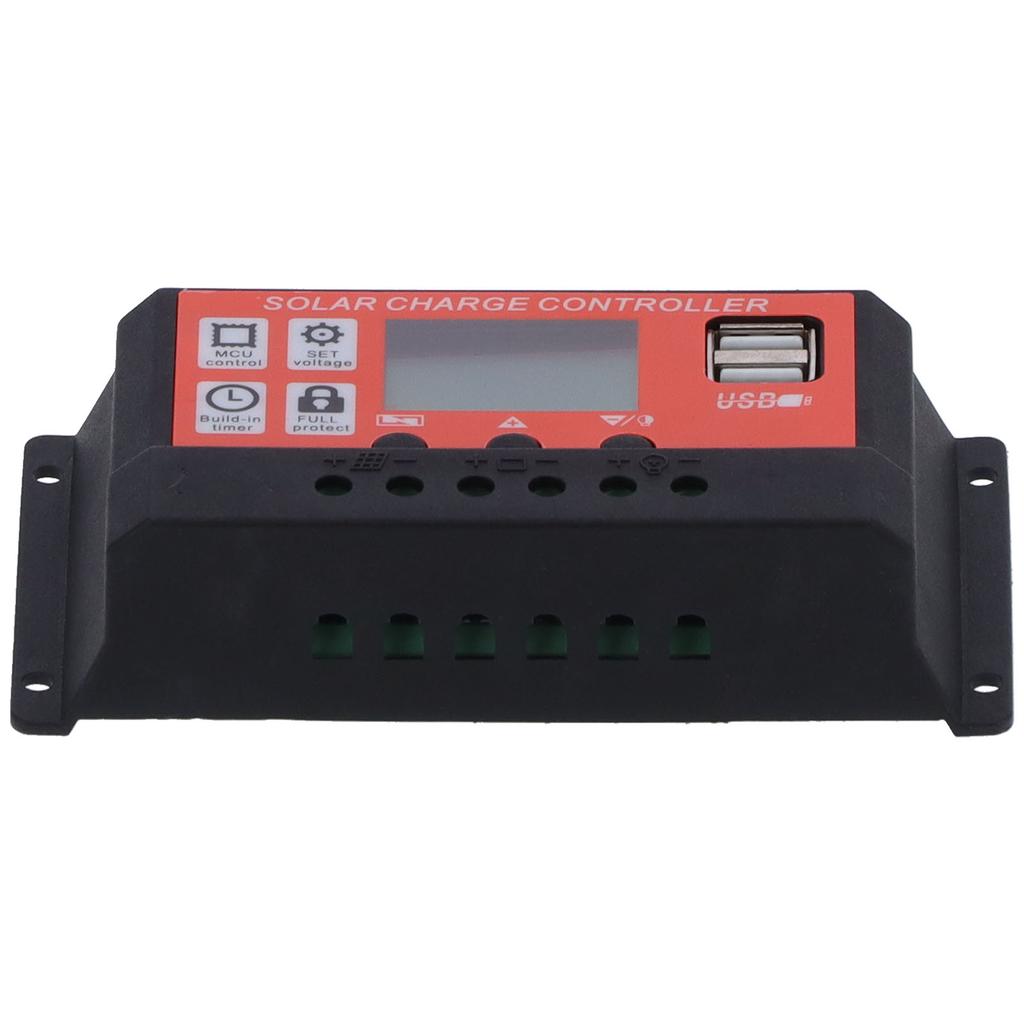 30A 12V 24V PWM Solar Panel Controller Intelligent LCD Display MPPT Battery Regulator